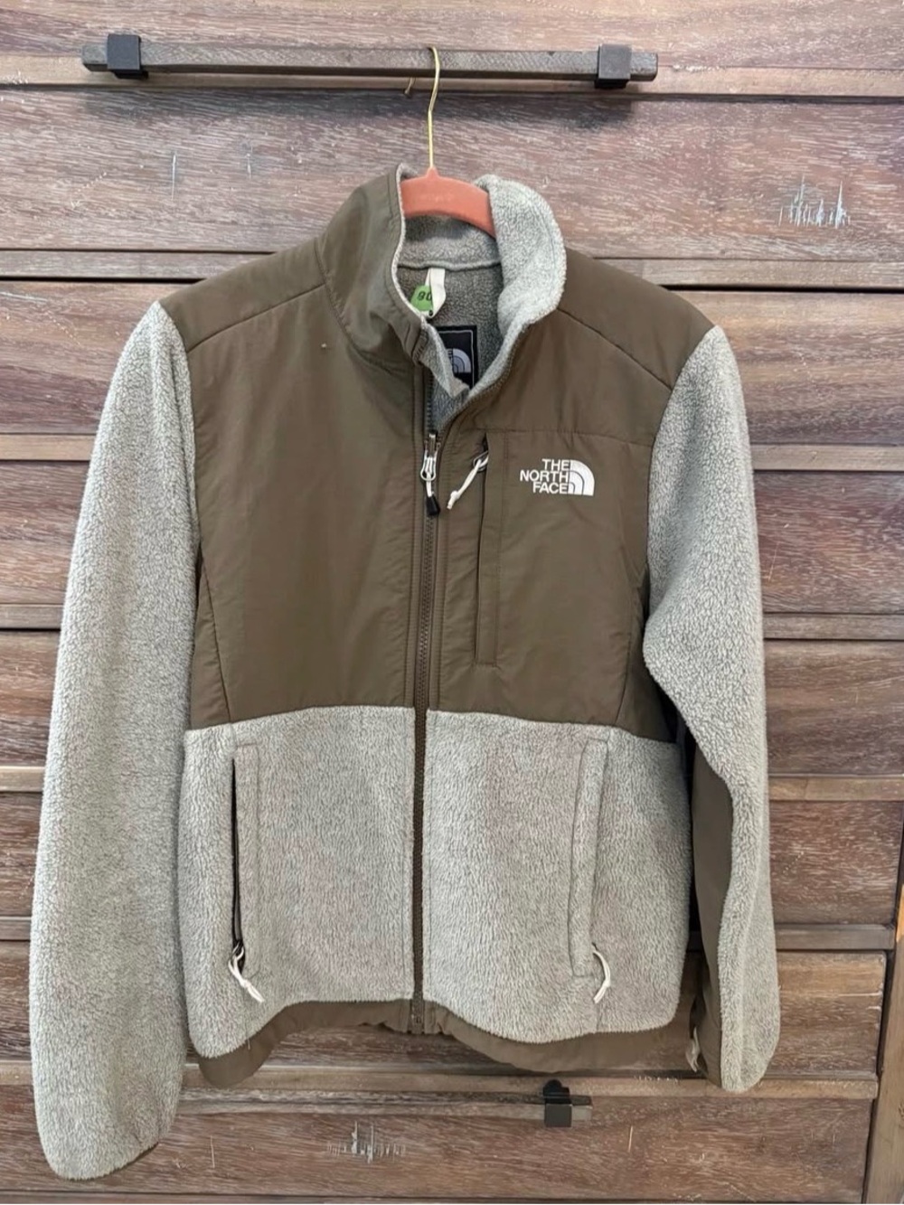 The North Face Men's Olive Green & Light Gray Fleece Performance Jacket